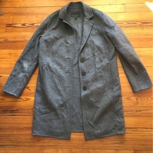 NWOT Banana Republic long grey Wool blend coat size x-small